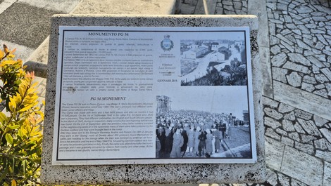 Monumento al Campo PG54, dedicato ai prigionieri di guerra, con descrizione storica e immagine del sito.