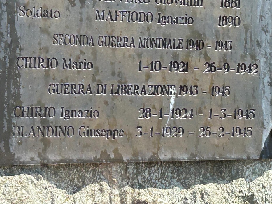 Cippo ai caduti di Celle, Comune di Caprie (TO), foto 3