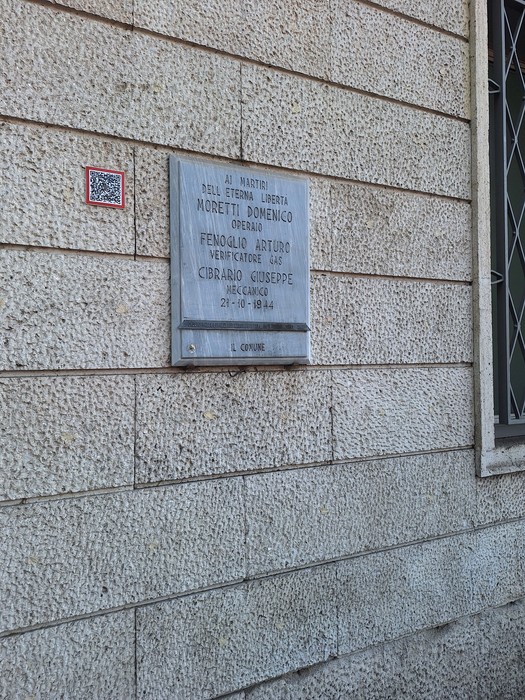 Lapide a Moretti, Fenoglio e Cibrario, Comune di Torino (TO), foto 2