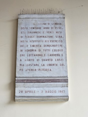 Lapide alla Resistenza, Comune di Gemona del Friuli (UD), foto 1