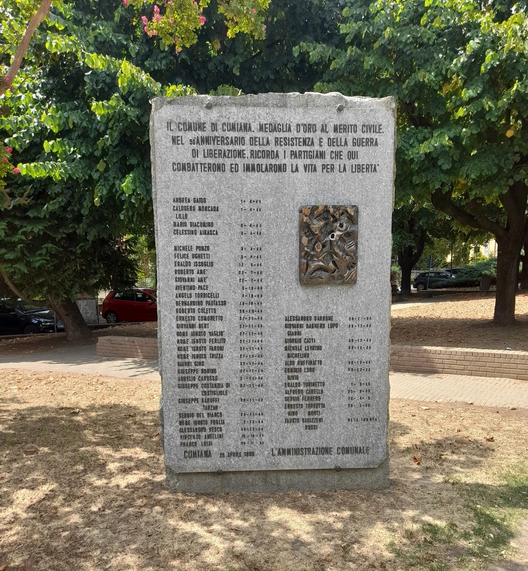 Cippo ai partigiani, Comune di Cumiana (TO), foto 1