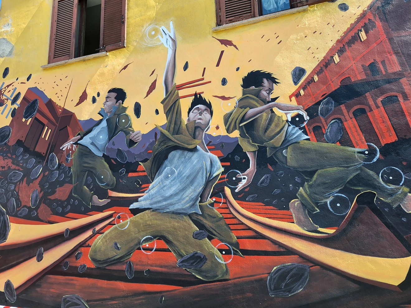 Murale ai tre partigiani, Comune di Nole (TO), foto 1