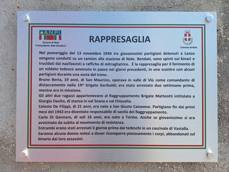 Murale ai tre partigiani, Comune di Nole (TO), foto 3