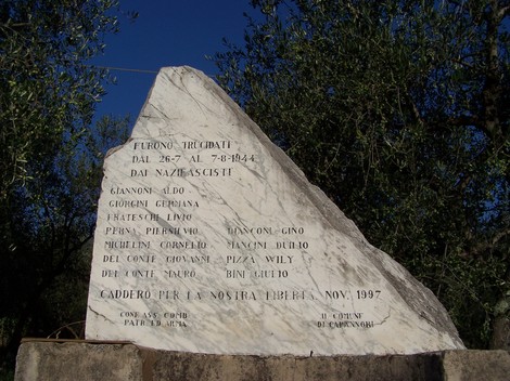 Cippo di San Gennaro commemorativo dedicato ai martiri antifascisti del 1944.