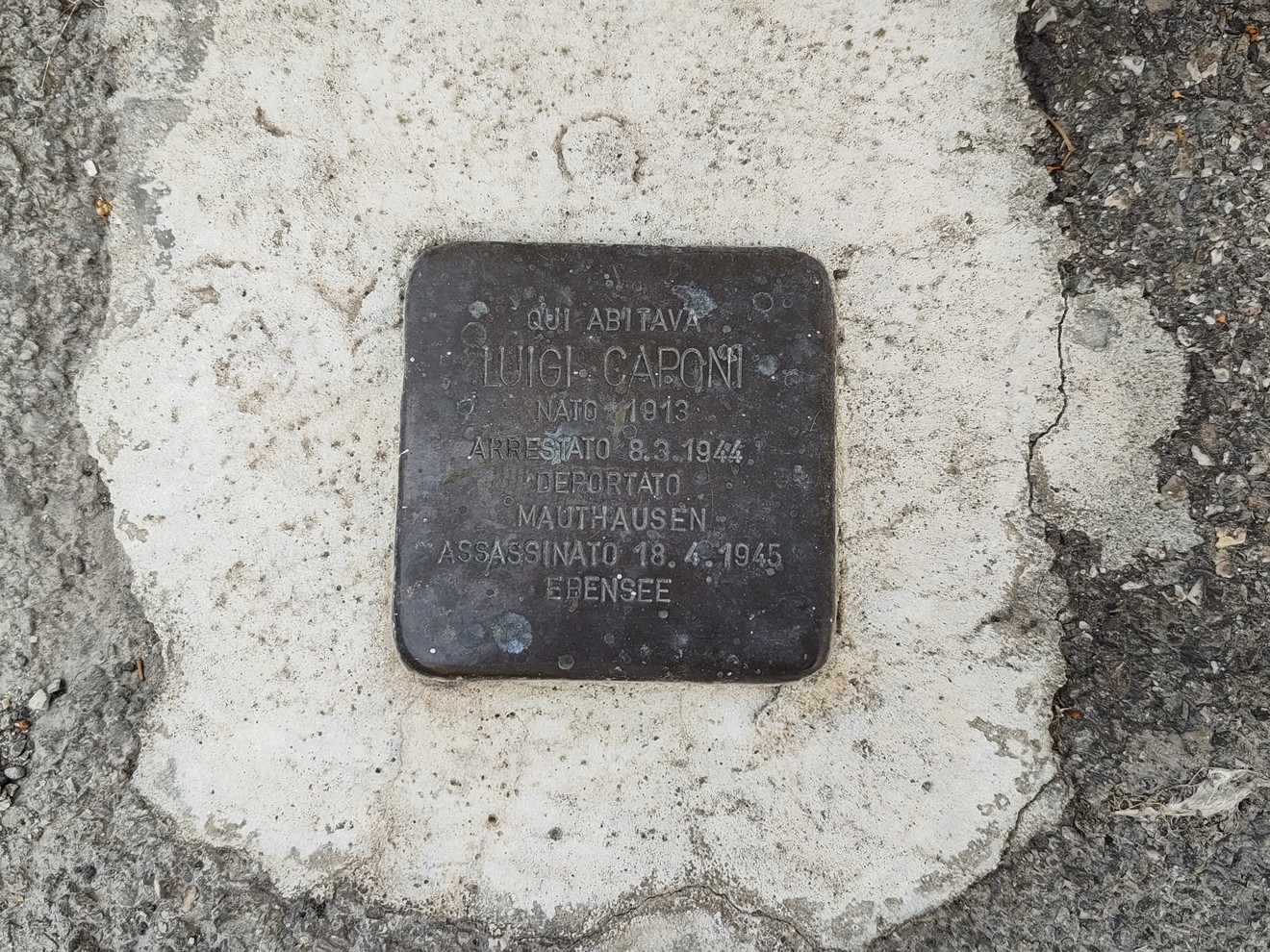 Pietra d'inciampo a Caponi Luigi, Comune di Empoli (FI), foto 1