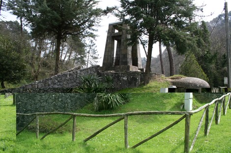Monumento ai caduti di Montemagno, dedicato alla memoria dei soldati, immerso nel verde e nella tranquillità.