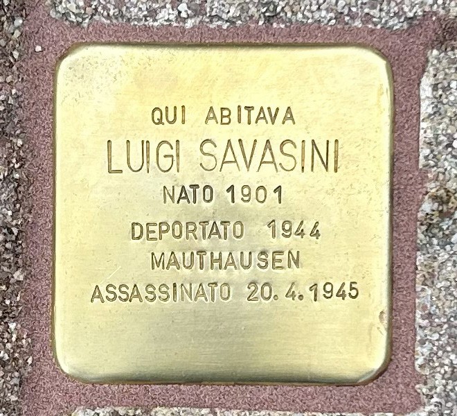 Pietra d'inciampo a Savasini, Comune di Sannazzaro de' Burgondi (PV), foto 1