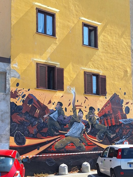 Murale ai tre partigiani, Comune di Nole (TO), foto 4