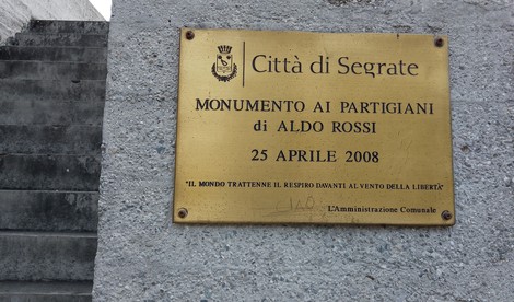 Monumento ai Partigiani ad Aldo Rossi, dedicato alla memoria dei caduti per la libertà, situato a Segrate.