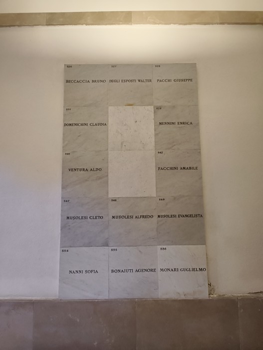 Sacrario dei Martiri di Marzabotto: monumento commemorativo in onore delle vittime dell'eccidio.