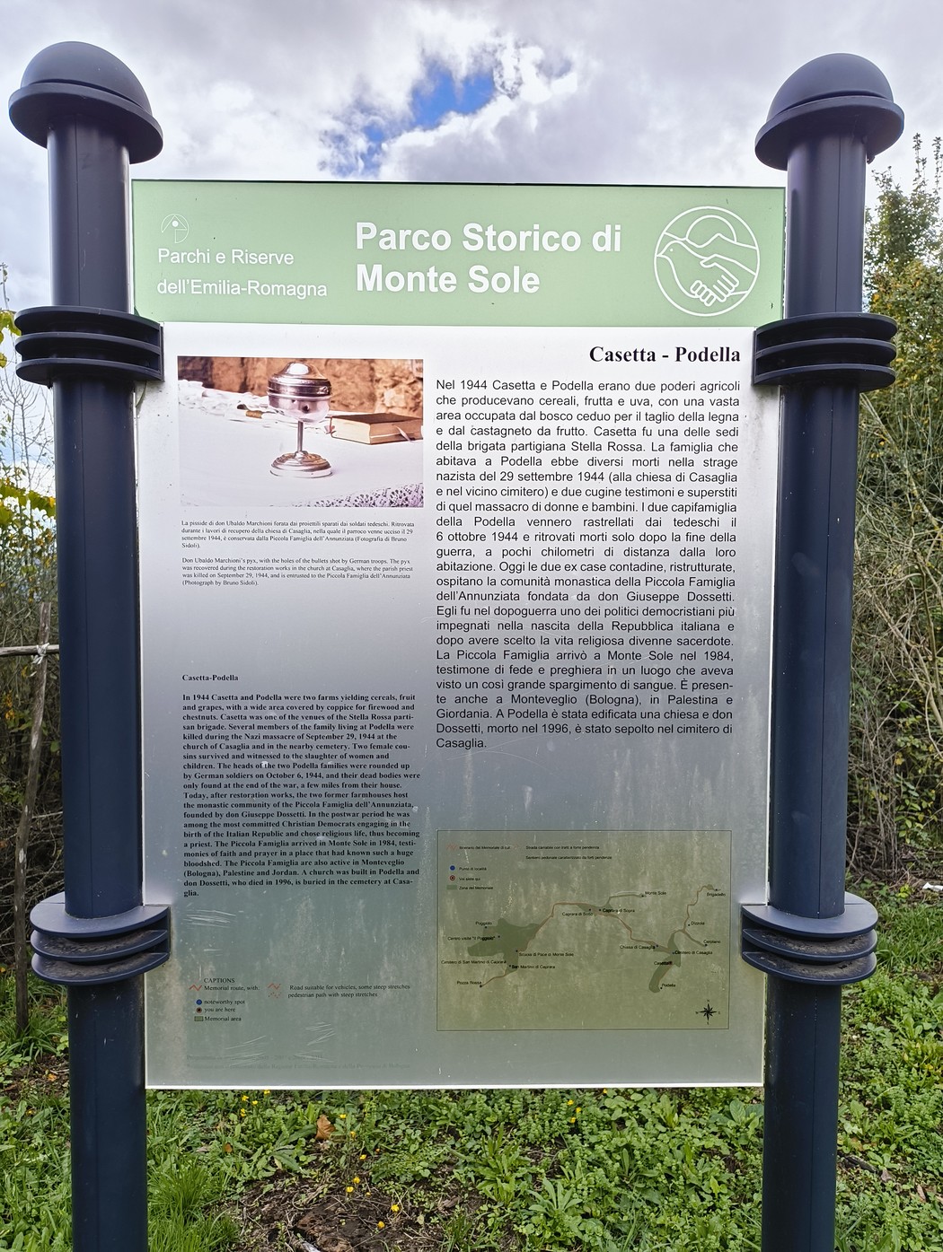 Poderi Casetta e Podella, un'area immersa nella natura del Parco Storico di Monte Sole.