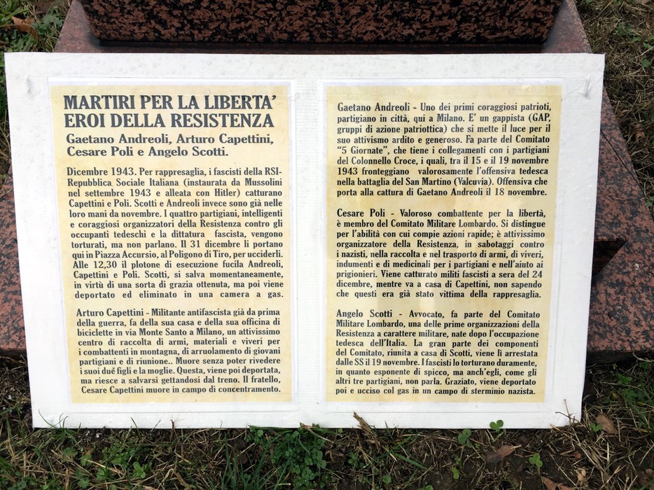 Monumento al Corpo Volontari della Libertà, Comune di Milano (MI), foto 2