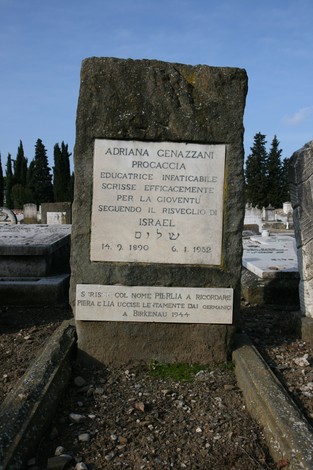 Cenotafi dei deportati nel cimitero ebraico, in memoria delle vittime dell'Olocausto.
