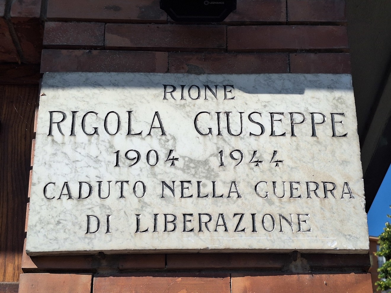 Lapide a Rigola, Comune di Venaria Reale (TO), foto 1