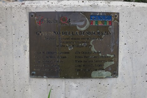 Monumento del Giardino della Democrazia, dedicato ai resistenti fiorentini e alla memoria di Medaglia d'Oro.