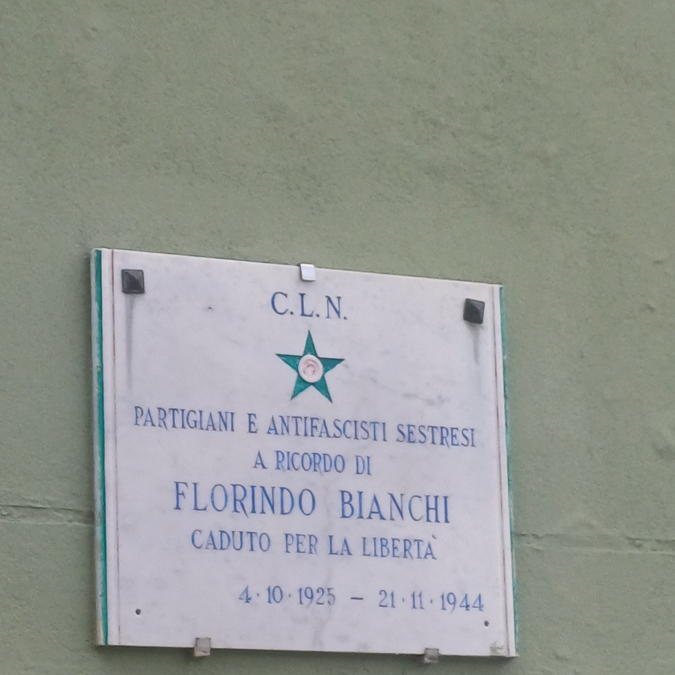 Lapide a Bianchi, Comune di Genova (GE), foto 1