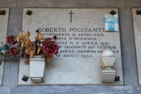 Sepolcro di Roberto Poccianti, ottimo ingegnere e artigliere, dedicato alla memoria e al ricordo.