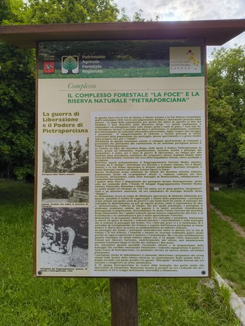 Lapidi di Pietraporciana, un luogo storico immerso nella natura, racconta eventi della guerra di Liberazione.