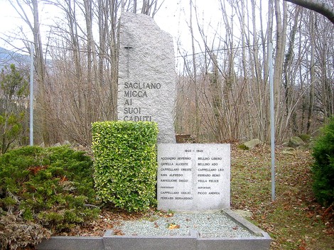 Monumento ai caduti di Sagliano, commemorazione in memoria delle vittime del conflitto.