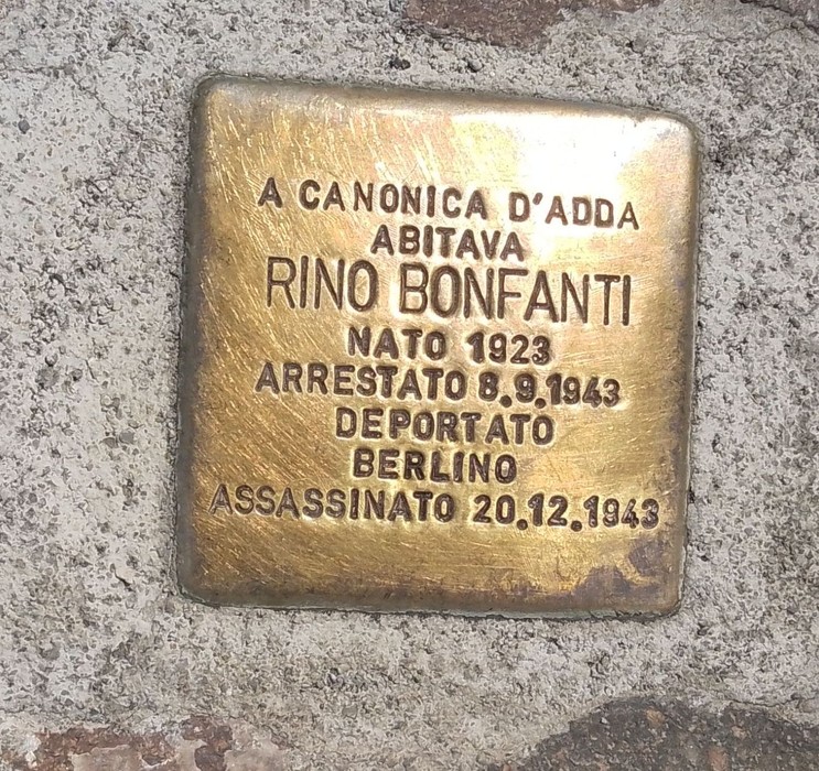 Pietre d'inciampo a Bonfanti, Manzotti e Pisoni, Comune di Canonica d'Adda (BG), foto 3