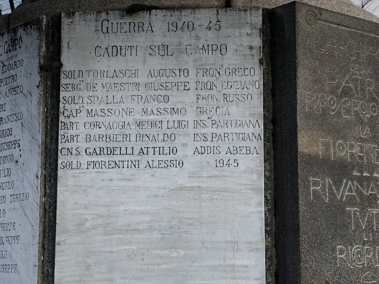 Monumento ai caduti di Rivanazzano, commemorazione dei soldati della Guerra 1940-45.