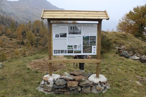 Il Vecchio rifugio dei Laghi Gemelli immerso nella natura montana, circondato da alberi e panorami mozzafiato.