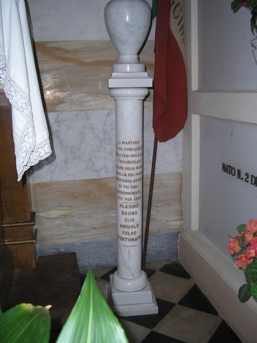 Cappella dedicata ai partigiani, memoriale che commemora i caduti della Resistenza italiana.