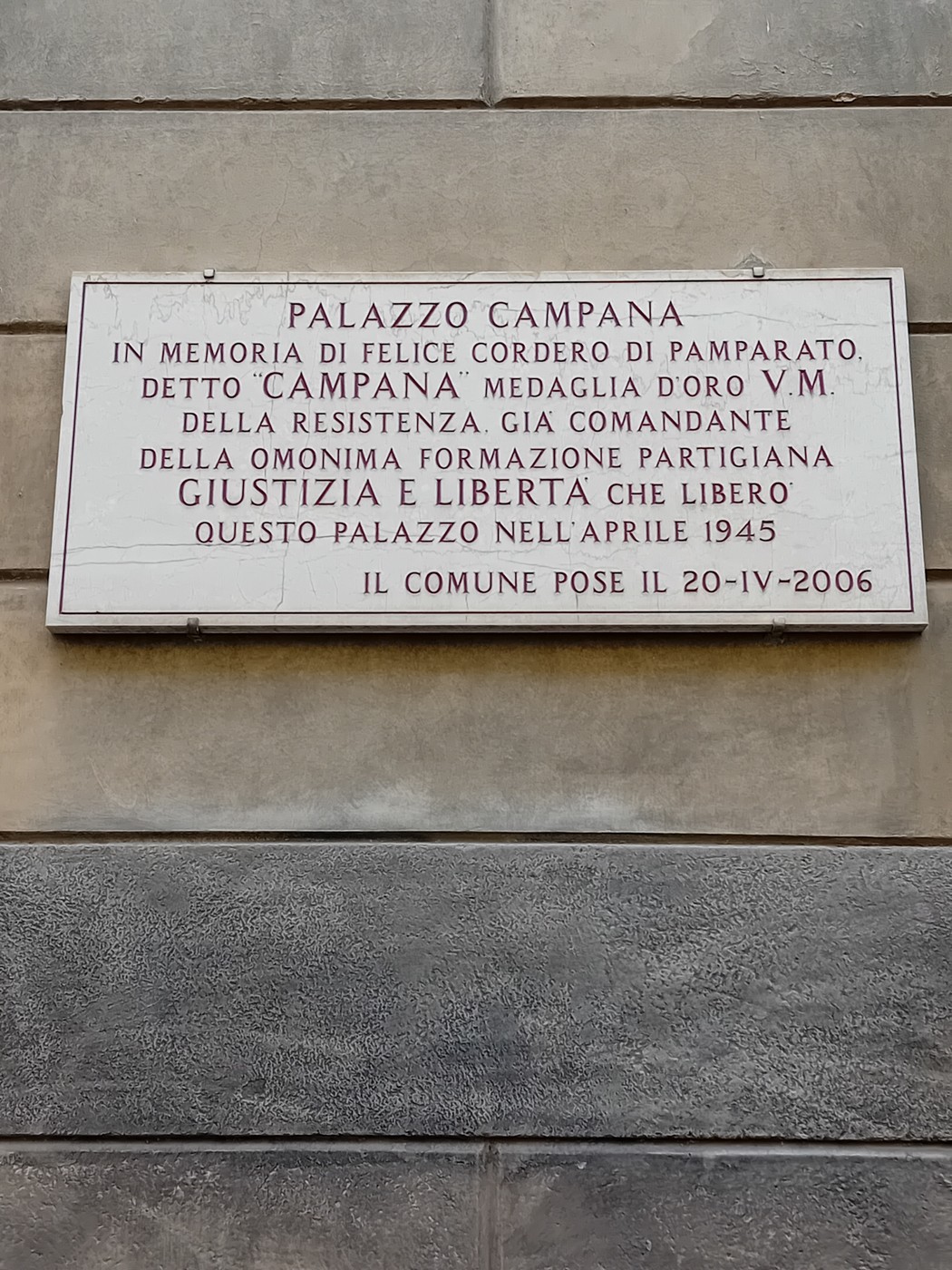 Lapide a Cordero di Pamparato, Comune di Torino (TO), foto 1
