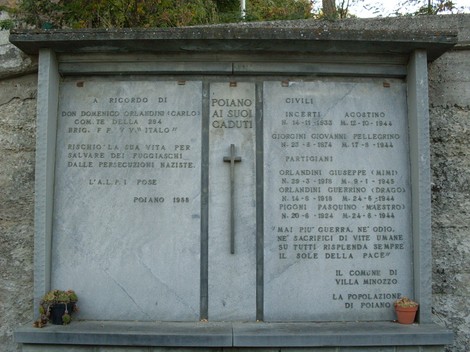 Monumento ai Caduti di Poiano, commemorazione delle vittime delle persecuzioni naziste e resistenza partigiana.