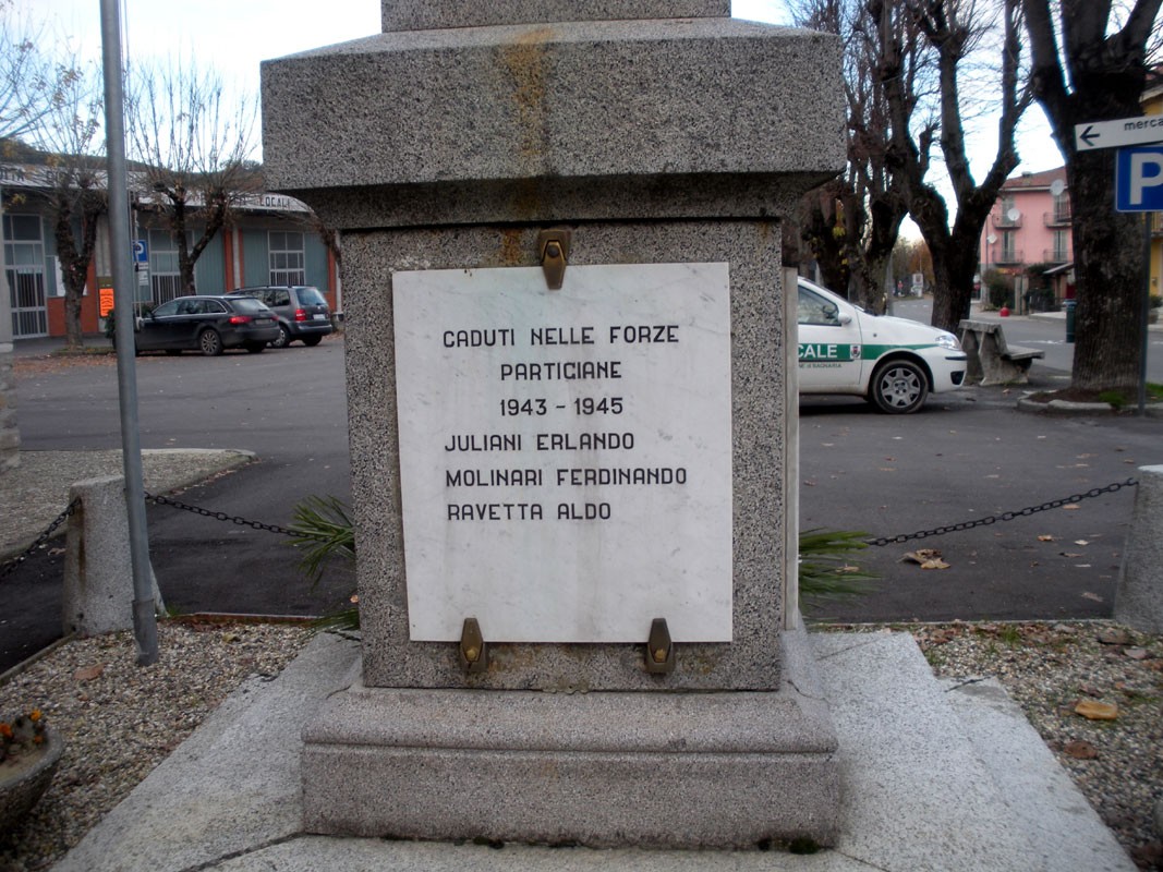 Monumento ai caduti partigiani di Bagnaria, commemorazione dei valorosi della resistenza 1943-1945.