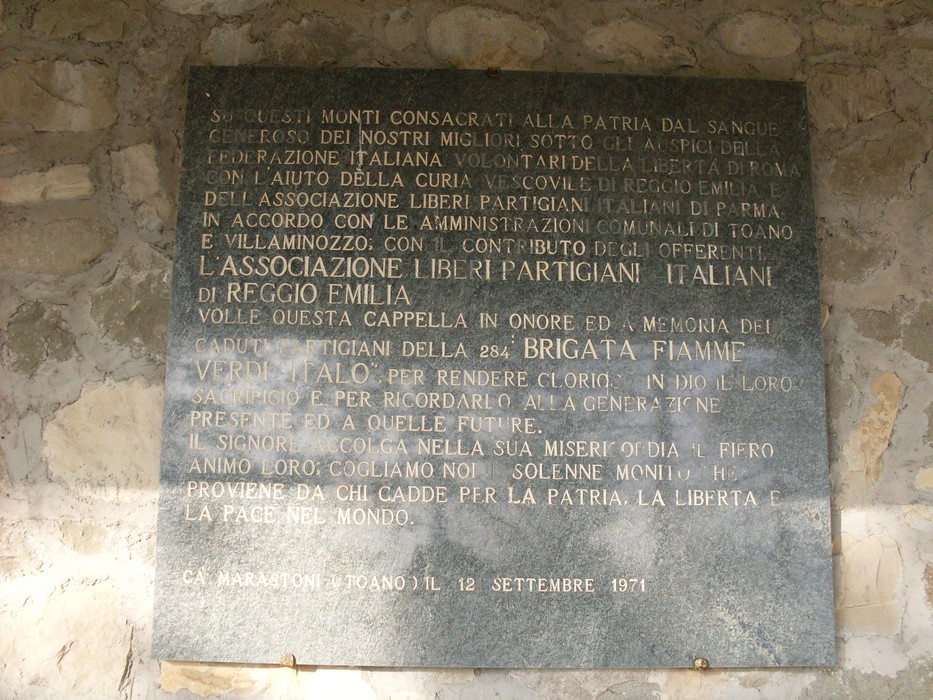 Sacrario di Ca' Marastoni, commemorazione dei partigiani italiani e della loro lotta per la libertà.