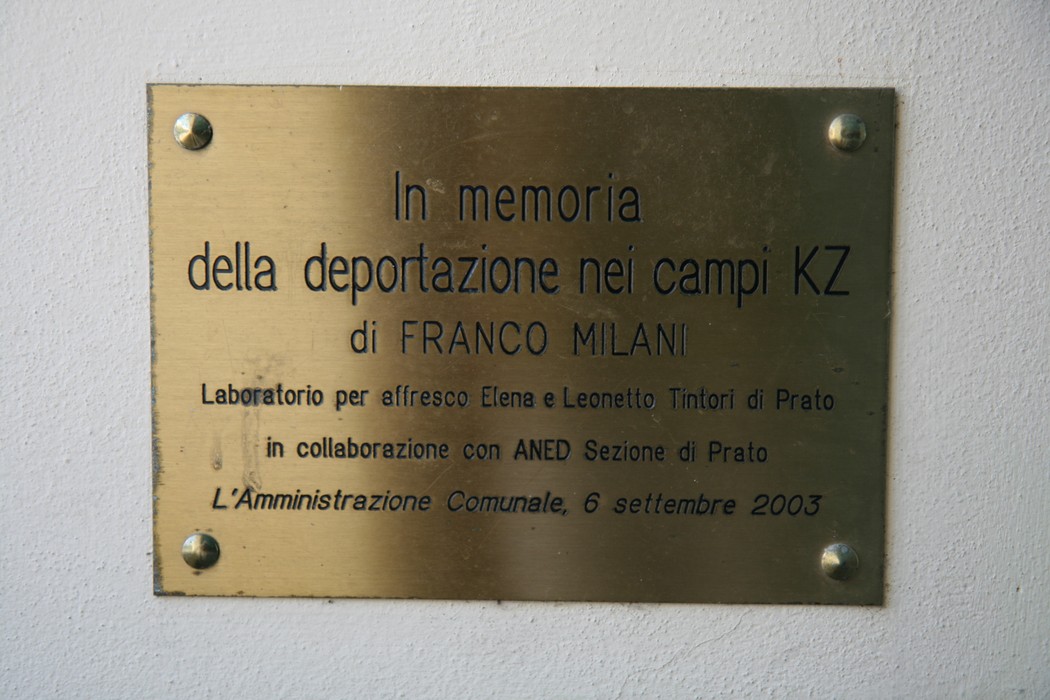 Murale dedicato alla memoria dei deportati nei campi KZ, realizzato da Franco Milani nel 2003.