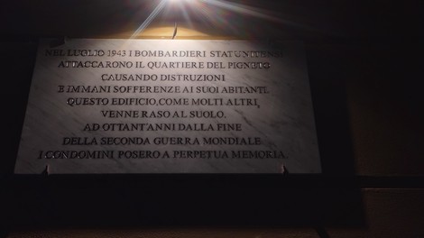 Lapide per il bombardamento, Comune di Roma (RM), foto 1