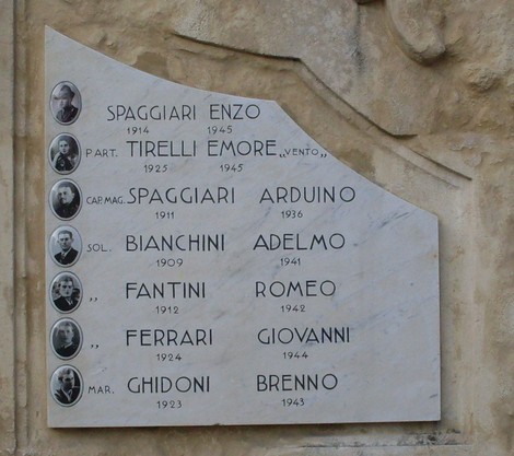 Memoriale dedicato ai caduti di Gavassa, onore ai valorosi che hanno servito la patria.
