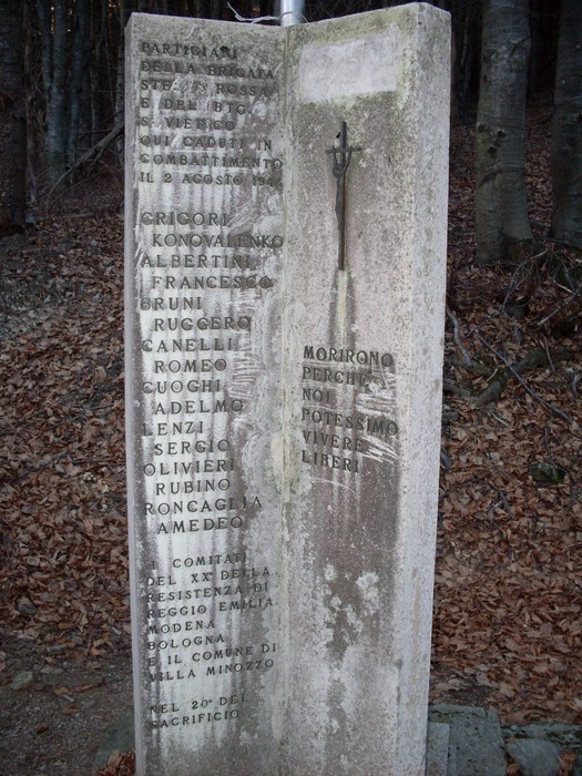 Monumento dedicato ai caduti della Brigata Stella Rossa e del Battaglione Sovietico, in memoria dei loro sacrifici.