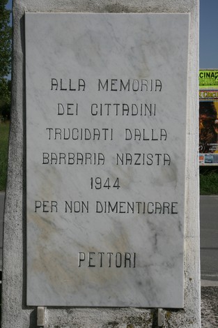 Monumento di Pettori, dedicato alla memoria dei cittadini trucidati dalla barbarie nazista nel 1944.