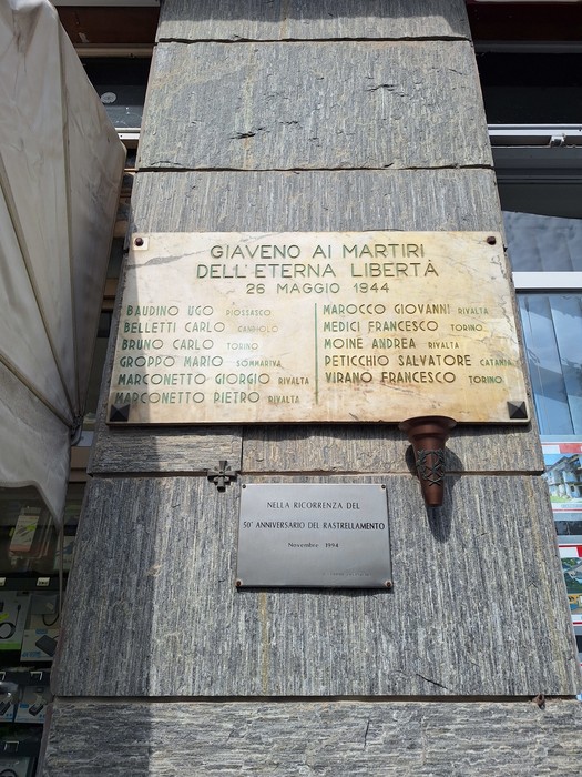 Lapide all'eccidio del 26 maggio 1944, Comune di Giaveno (TO), foto 2