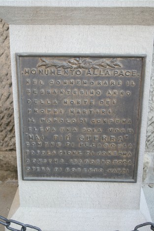 Monumento alla pace della Consuma, dedicato alla memoria dei caduti e alla promozione della pace.