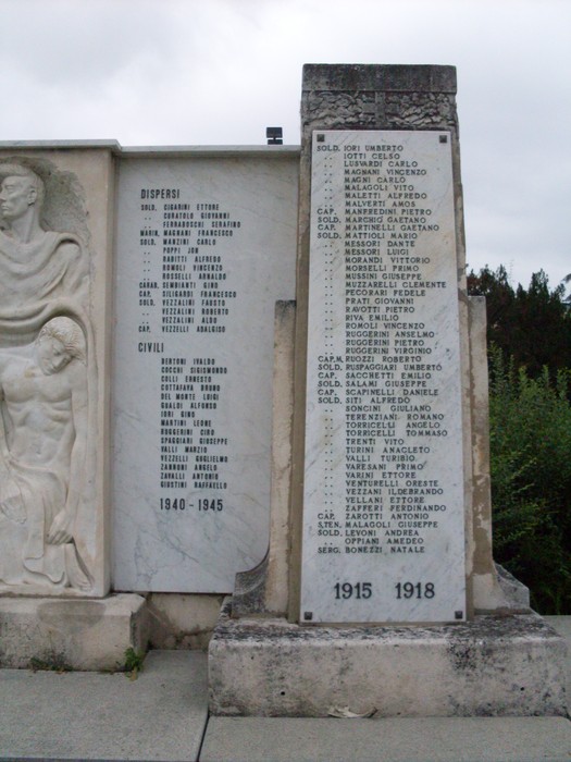 Monumento ai Caduti di Rubiera, commemorazione dei soldati e dei civili delle guerre 1915-1918 e 1940-1945.