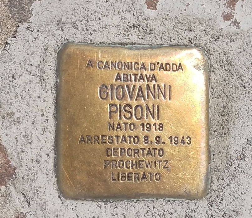 Pietre d'inciampo a Bonfanti, Manzotti e Pisoni, Comune di Canonica d'Adda (BG), foto 4