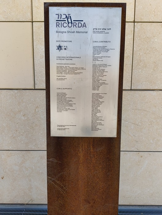 Memoriale della Shoah di Bologna, dedicato alla memoria delle vittime dell'Olocausto.