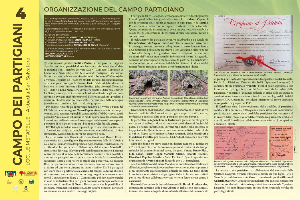 Informazioni sul "Sentiero del 7° battaglione", memoria storica e paesaggi evocativi.