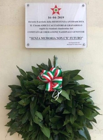 Targa al luogo di ritrovo del CLN, Comune di Genova (GE), foto 1