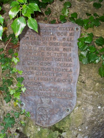 Area monumentale ai Caduti di Partina, dedicata alla memoria dei caduti e alle famiglie che hanno contribuito.