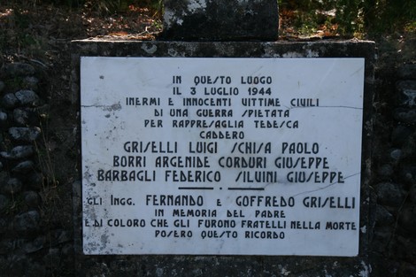 Monumento in memoria delle vittime civili del 3 luglio 1944, situato a La Grotta.