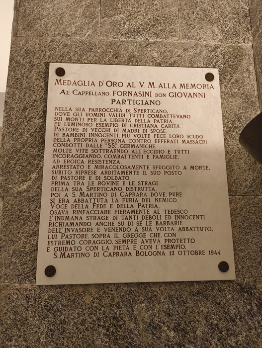 Sacrario dei Martiri di Marzabotto, memoriale dedicato ai partigiani e alle vittime della Seconda Guerra Mondiale.