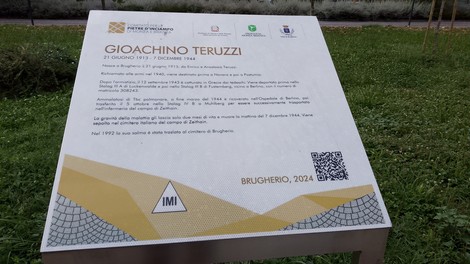 Pietre d'inciampo nel Giardino della Memoria, commemorazione di Gioachino Teruzzi.