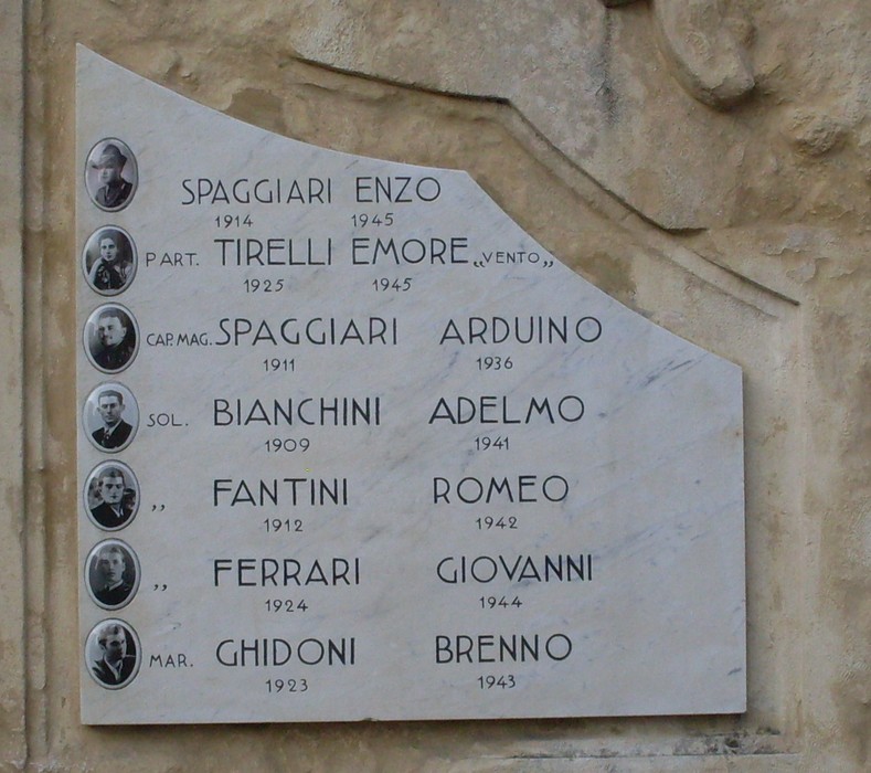 Memoriale dedicato ai caduti di Gavassa, onore ai valorosi che hanno servito la patria.