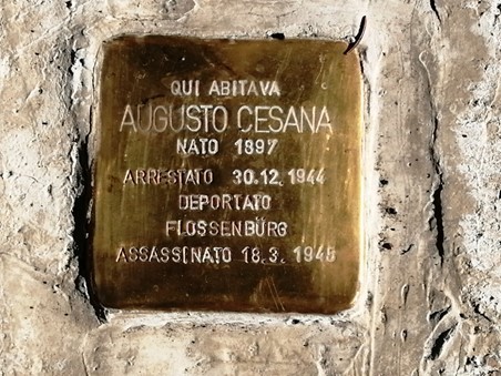 Pietra d'inciampo a Cesana Augusto, Comune di Carate Brianza (MB), foto 1