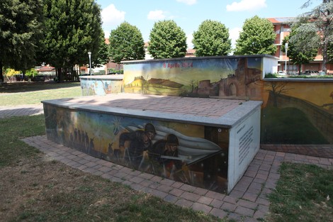 Murali del parco della Liberazione, rappresentazioni artistiche in un'area verde con storie di memoria e resistenza.